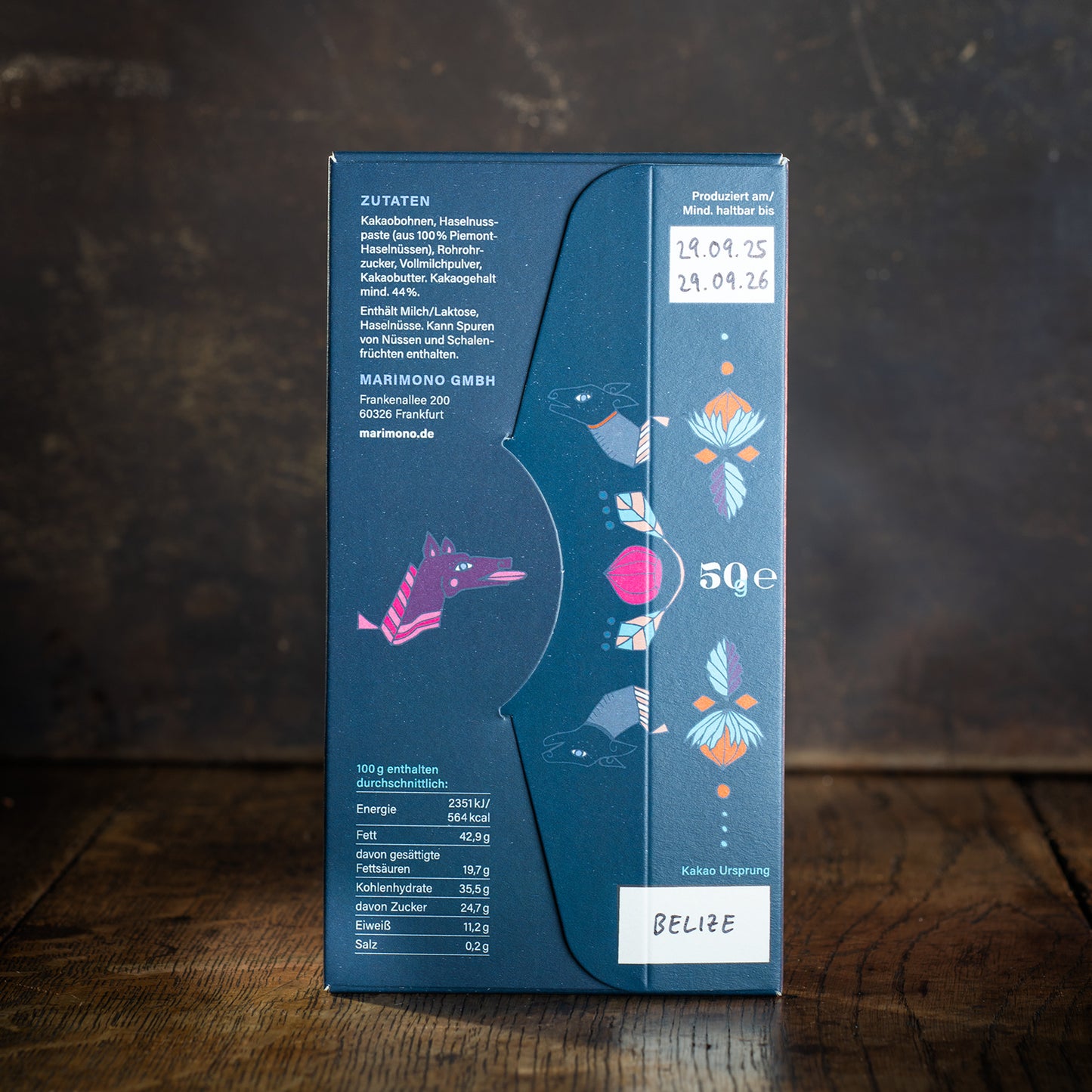 44 % Gianduja – Piemonteser Haselnuss & Maya Mountain Kakao | 50g